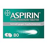 Aspirin 500 mg überzogene Tabletten - Kopfschmerztabletten bei leichten bis mäßig starken...