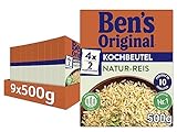 BEN’S ORIGINAL Natur Reis, 10 Minuten Kochbeutel, 9 Packungen (9 x 500g)